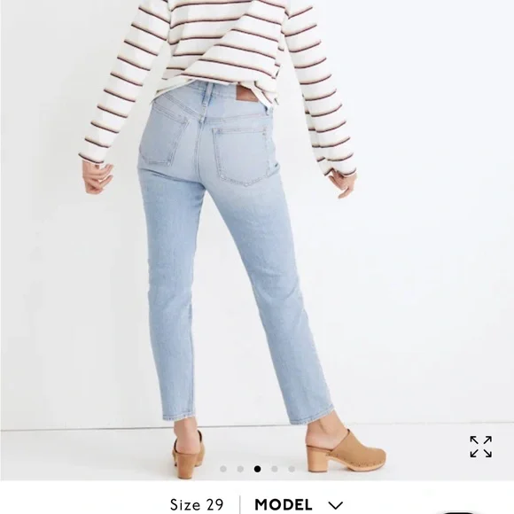 Madewell Perfect Vintage Jean in Fiore Wash Women Size 29 Straight Leg Blue - Picture 4 of 13